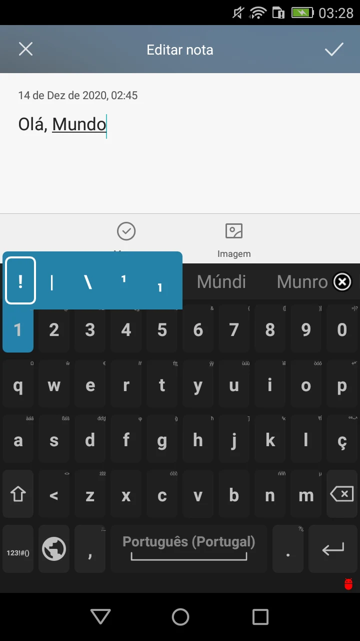 Portuguese for AnySoftKeyboard screenshot